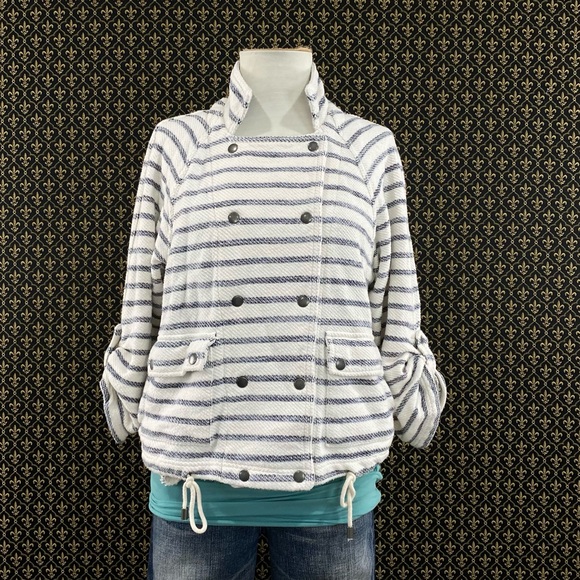 Anthro “Striped Sweater Jacket” by Dolan - Picture 6 of 16